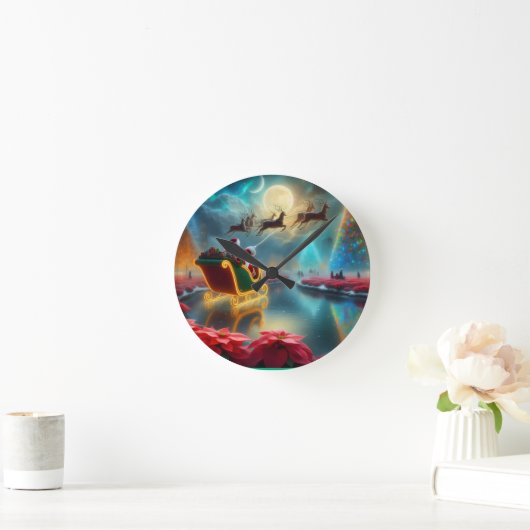 Design Your Personalized Custom Christmas Ronde Klok (Huis)