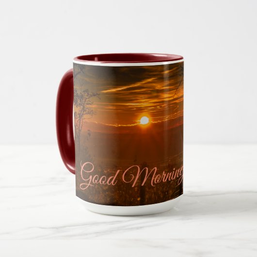 Design zonsondergang Koffie & Thee mokken (Voorkant links)