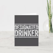 Designated Drinker Shirt Funny Men Women Drinking  Kaart (Voorkant)