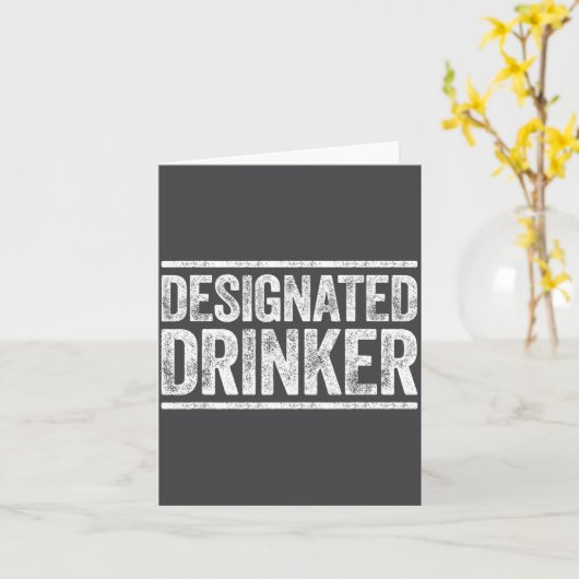 Designated Drinker Shirt Funny Men Women Drinking  Kaart (Gele Bloem)