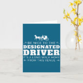 Designated Driver Horse Carriage Funny Men Women Q Kaart (Gele Bloem)