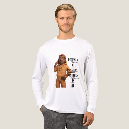 Designed By Ancestors,Pixarstyle 3D Tri-Blend Shirt (Voorkant)