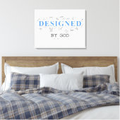 Designed By God – Men & Boys Christian Faith Psalm Canvas Afdruk (Insitu (Slaapkamer))