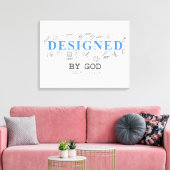 Designed By God – Men & Boys Christian Faith Psalm Canvas Afdruk (Insitu (Woonkamer))
