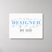 Designed By God – Men & Boys Christian Faith Psalm Canvas Afdruk (Voorkant)