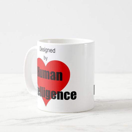 Designed by Human Intelligence Koffiemok (Voorkant links)