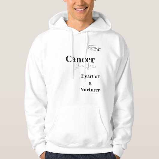 Designed by Joan Cancer Zodiac Hoodie (Voorkant)