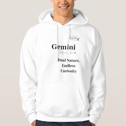 Designed by Joan Gemini Zodiac Hoodie (Voorkant)