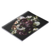 Designed Dark Floral Spiral Notitieboek (Linkerzijde)