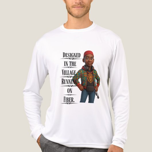 Designed In The Village,Pixarstyle 3D Tri-Blend Shirt (Voorkant volledig)