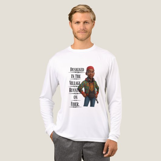 Designed In The Village,Pixarstyle 3D Tri-Blend Shirt (Voorkant)