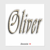 Designed Oliver Name,  Sticker (Vel)