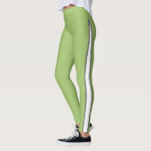 Designer Accent Avocado Green Leggings (Links)