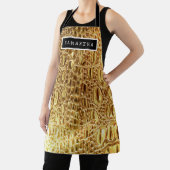 Designer Alligator Crocodile Skin Shiny Gold Schort (Insitu)