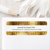 Designer Alligator Krokodil Huid Glanzend Goud Wit Etiket (Insitu)