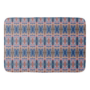 Designer badmat in blauw en Roos