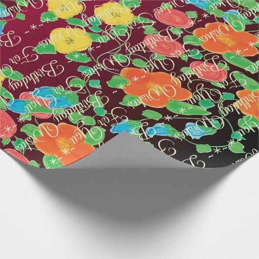 Designer Birthday Gift Wrap Cadeaupapier (Hoek)