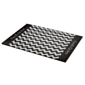 Designer Black Chevron Glass Cutting Board Snijplank (Hoek)