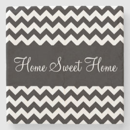 Designer Black Chevron Stripes Stenen Onderzetter