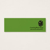 Designer Black en Green Gift Label Mini Visitekaartjes (Achterkant)