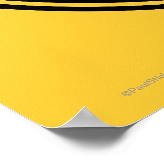 Designer Black en Yellow Poster (Hoek)