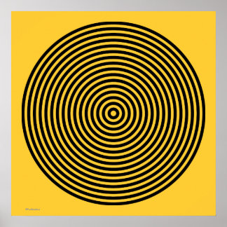 Designer Black en Yellow Poster
