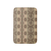 Designer Bloemmat met perzik groen en bruin Badmat (Voorkant Verticaal)