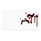 Designer Blood Splatter Etiket (Voorkant)
