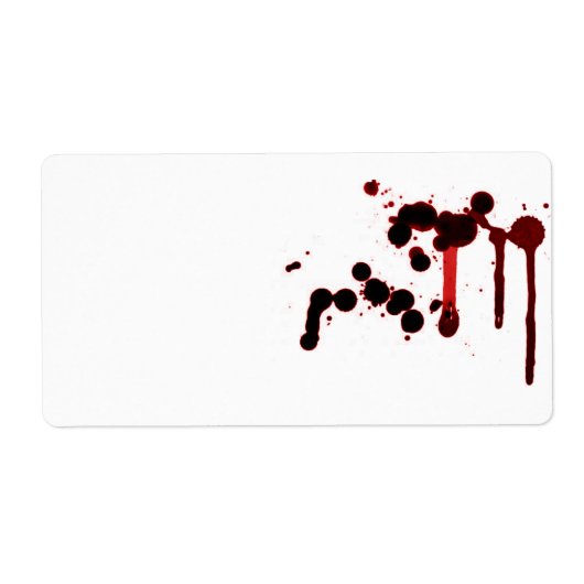 Designer Blood Splatter Etiket (Voorkant)