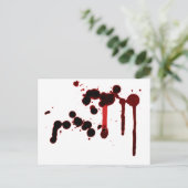 Designer Blood Splatter Feestdagenkaart (Staand voorkant)