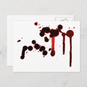 Designer Blood Splatter Feestdagenkaart (Voorkant / Achterkant)