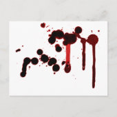Designer Blood Splatter Feestdagenkaart (Voorkant)