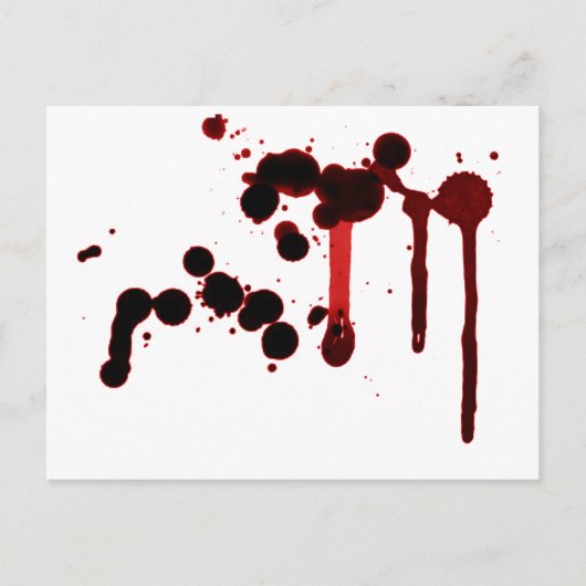 Designer Blood Splatter Feestdagenkaart (Voorkant)