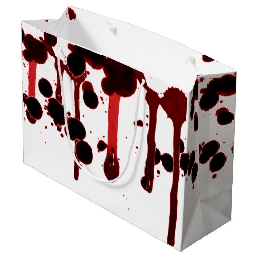 Designer Blood Splatter Large Cadeautasje (Achterkant Gekanteld)
