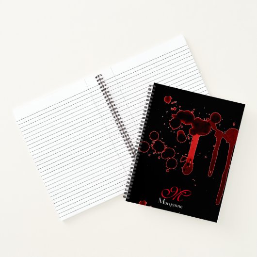 Designer Blood Splatter Notitieboek (Binnen)