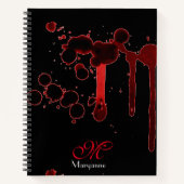 Designer Blood Splatter Notitieboek (Voorkant)