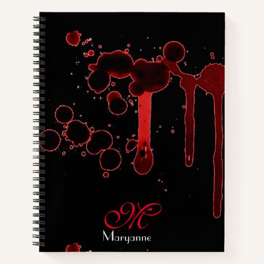 Designer Blood Splatter Notitieboek (Voorkant)