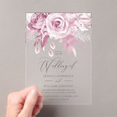 Designer Blush Roze bruiloft Acryl Uitnodigingen (Insitu (Draagbaar))