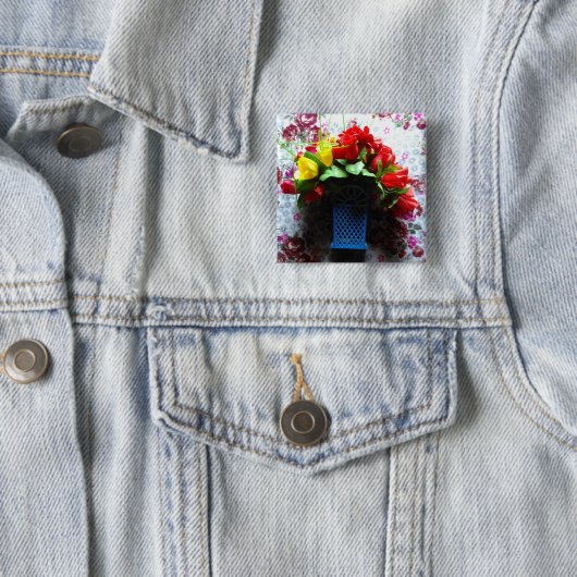 Designer-Button Vierkante Button 5,1 Cm (In situ)