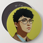 Designer Buttonnen Ronde Button 6,0 Cm (Voorkant /achterkant)