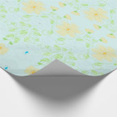 Designer cadeauverpakking met pastel bloemen cadeaupapier (Hoek)