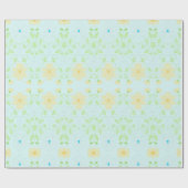 Designer cadeauverpakking met pastel bloemen cadeaupapier (Vlak)