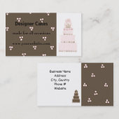 Designer Cake Pink en Chocolade Visitekaartje (Voorkant / Achterkant)