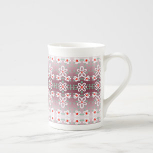 Designer China koffie Mok met roze