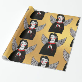 Designer Christmas Angel Pattern Wrapping Paper Cadeaupapier