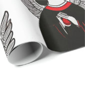 Designer Christmas Angel Pattern Wrapping Paper Cadeaupapier (Rol Hoek)