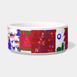 DESIGNER CHRISTMAS DOG BOWL - DOGGY DISH - GIFTS VOERBAKJE