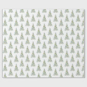 Designer Christmas Wrapping Paper Kerstboom Cadeaupapier (Vlak)