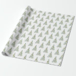 Designer Christmas Wrapping Paper Kerstboom Cadeaupapier<br><div class="desc">Maak uw cadeaus onvergetelijk met dit designer inpakpapier, met een prachtig kerstboompatroon gemaakt van originele waterverf en delicate lijnkunst in goudgeel en groen. Perfect voor wie op zoek is naar het beste in de kerstcadeaupresentatie van 2024, dit traditionele kerstinpakpapier combineert een tijdloos vakantiegevoel met een vleugje moderne elegantie. Ideaal voor...</div>