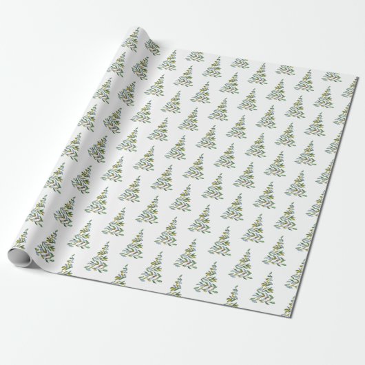 Designer Christmas Wrapping Paper Kerstboom Cadeaupapier (Uitgerold)